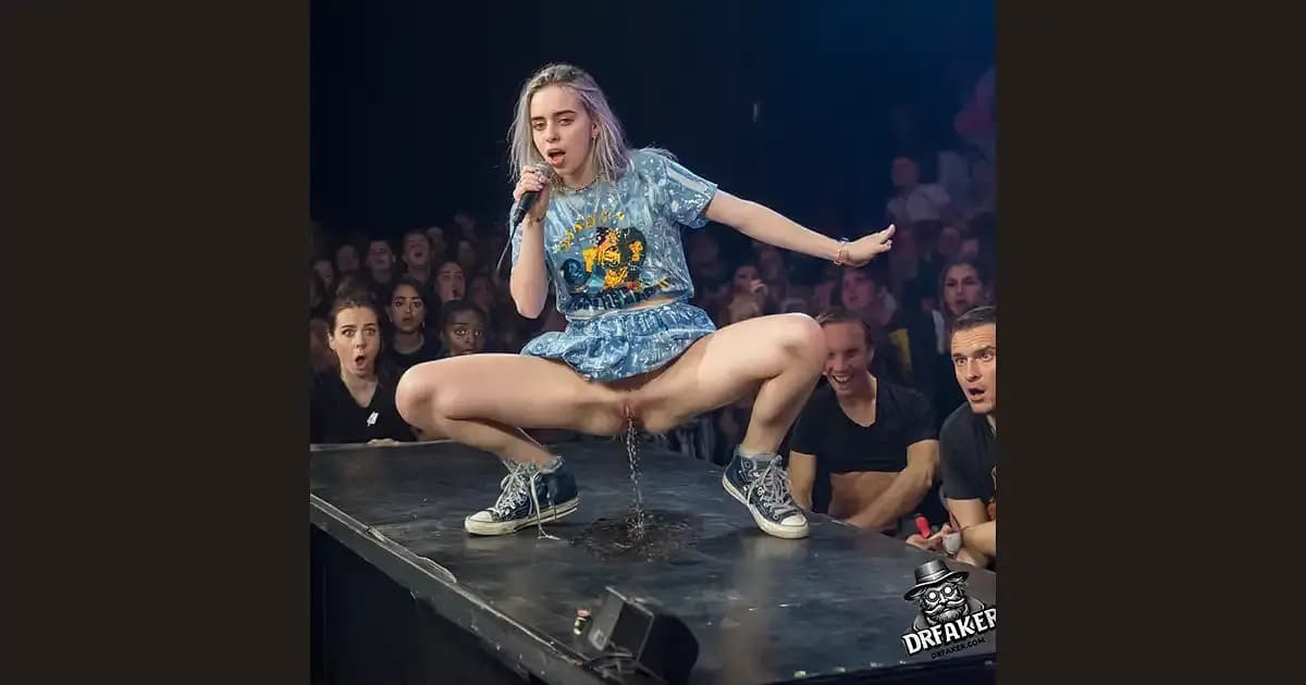 Billie Eilish pissing on stage